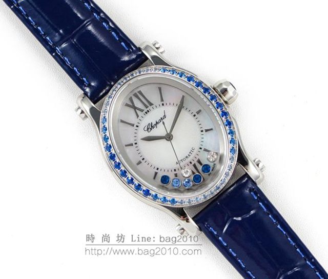 Chopard手錶 蕭邦快樂鑽系列 橢圓型機械6T28新款 蕭邦時尚女表 蕭邦機械女士腕表  hds1844